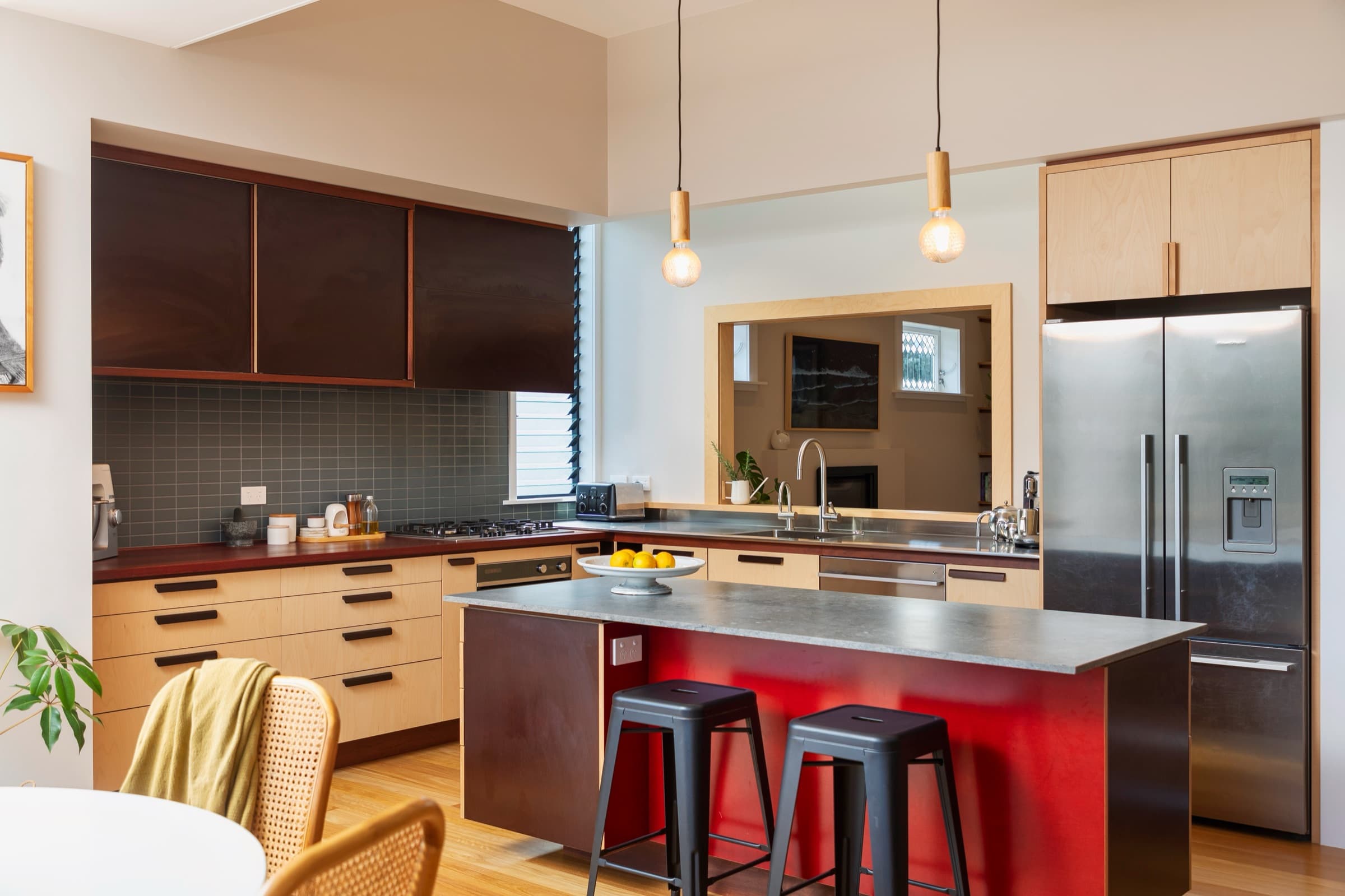 The kitchen island