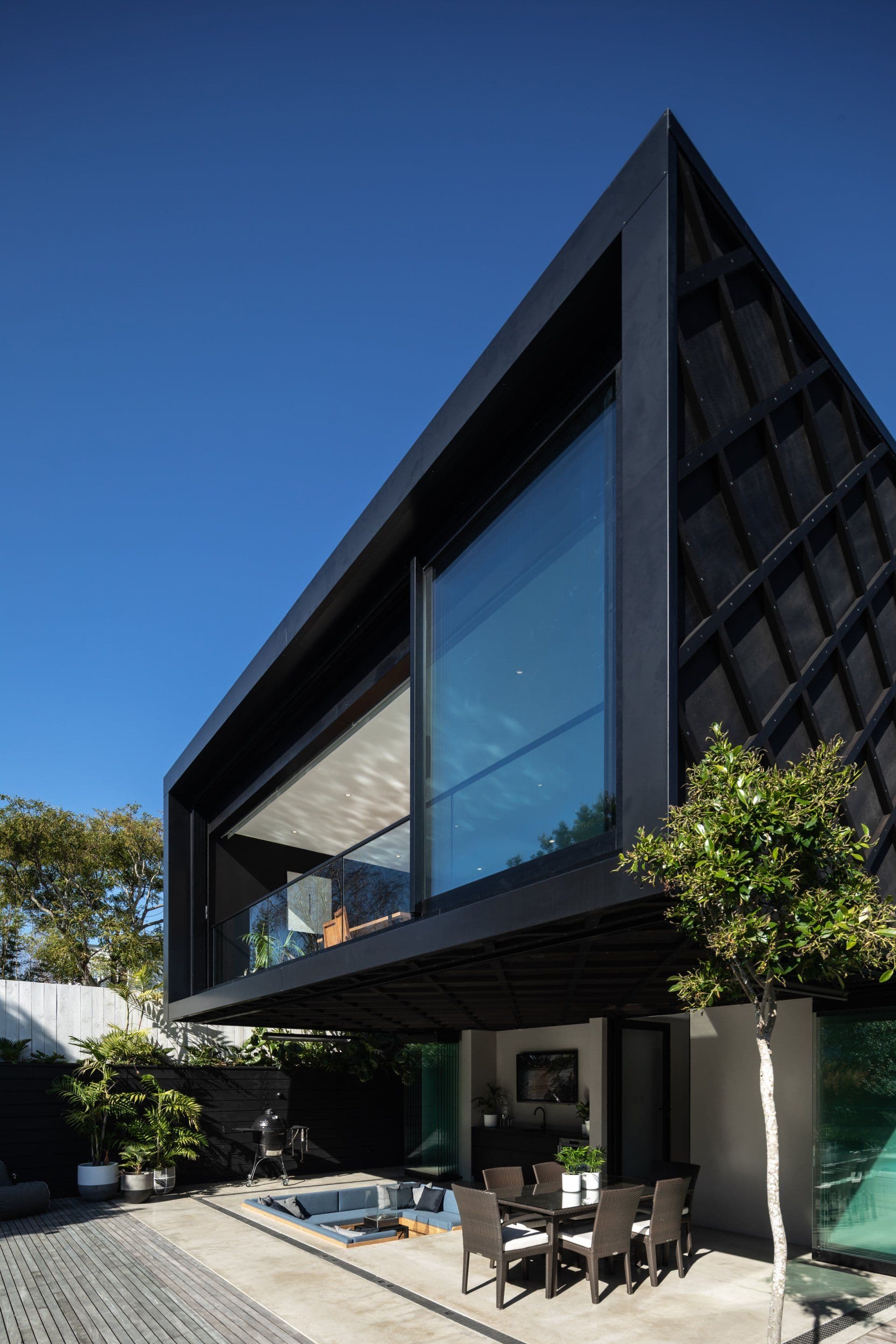 The rear extension from the corner