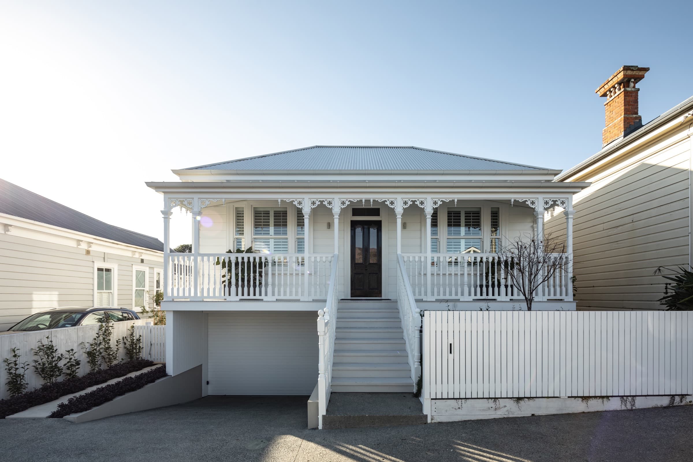 From the street, still a villa