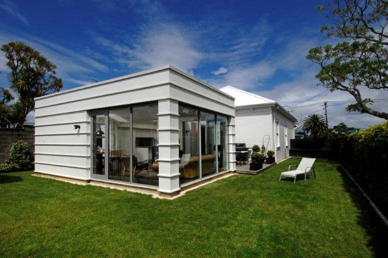 The glazed rear extension