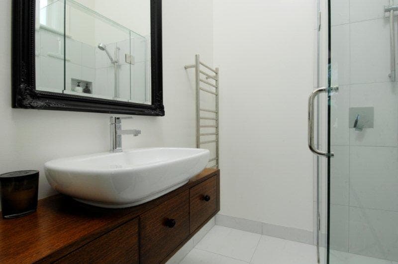 Bathroom with glass shower