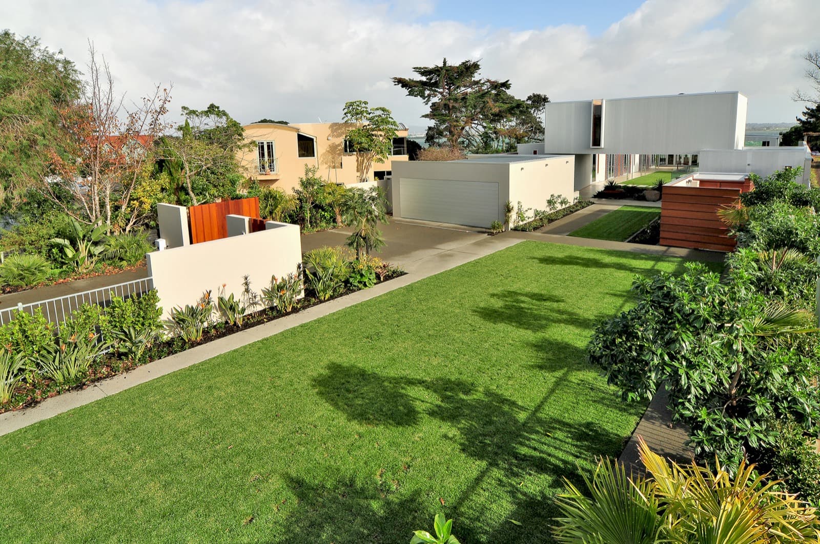 The lawn and gardens
