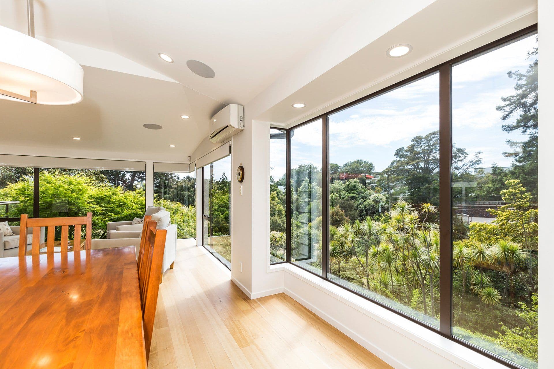 The corner window over the trees